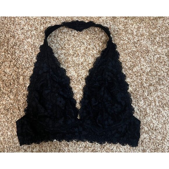 Intimately Free Free People Galloon Black Lace Bralette Size Small - Picture 3 of 7